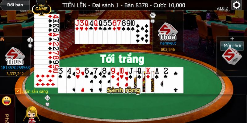 Game bài tiến lên đấu trí đến phút cuối